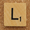 Wood Scrabble Tile L