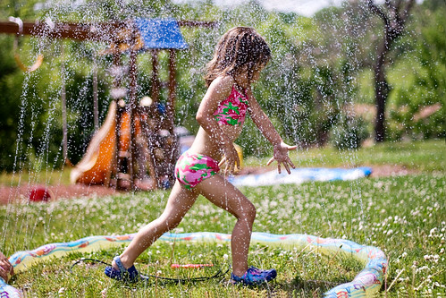 Hannah in Sprinklers