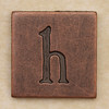 Copper Square Letter h