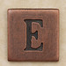 Copper Square Letter E