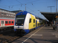 Metronom double deck train at Bremen Hauptbahnhof