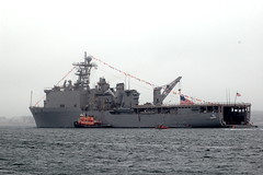 Navy Ship and Tug