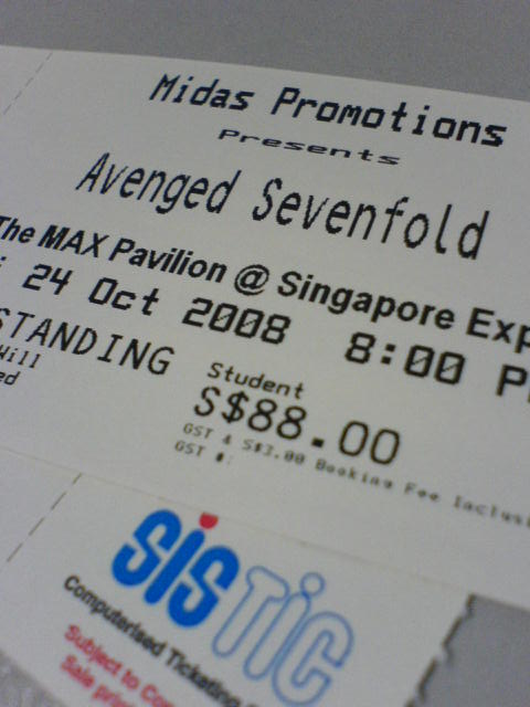 SISTIC Avenged Sevenfold | Flickr - Photo Sharing!