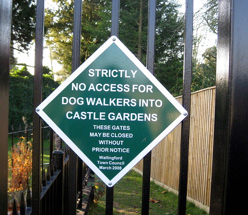Apparently dogs are okay, it's the walkers that Wallingford have a problem with