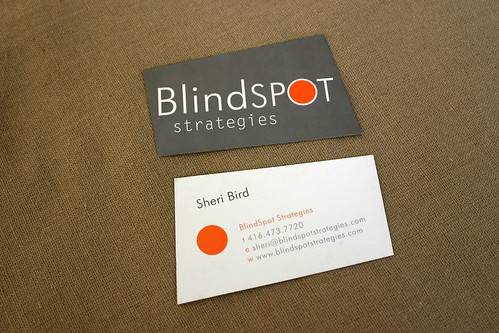 modern real estate business cards. BlindSpot usiness cards