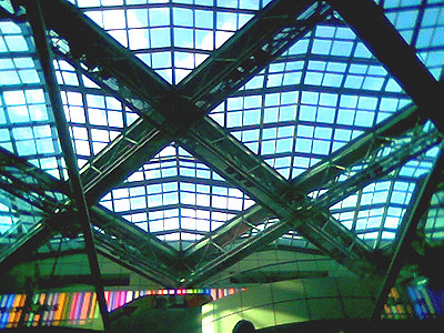 Rooftop ceilings inside the Suntec City mall
