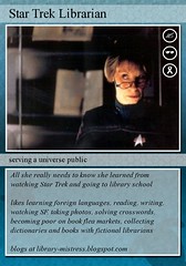 star trek librarian trading card