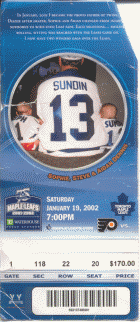 Leafs - January 19, 2002