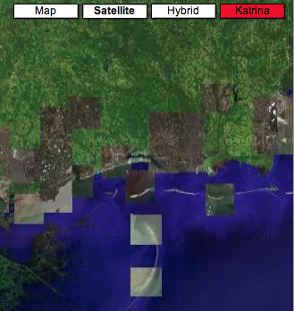 Google Maps - Katrina Image Overlay