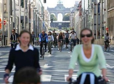 Car-free biking in Brussells