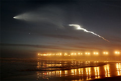 Vandenberg Rocket in the skies of Huntington Beach