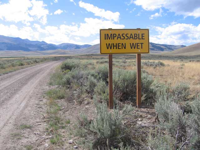 impassable when wet
