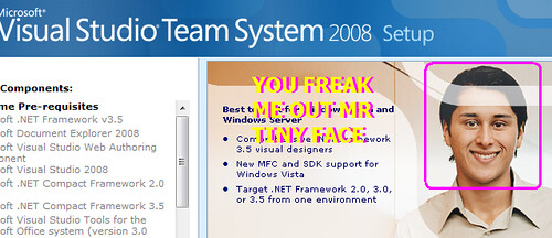 Visual Studio 2008 - Mr. Tiny Face