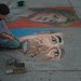 Child Observing Chalk Obama by dwightsghost