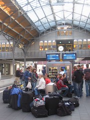 Passengers at Luebeck Hauptbahnhof