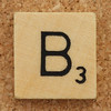 Wood Scrabble Tile B