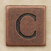 Copper Square Letter C