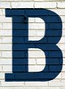 Serifed Blue Capital Letter B On Brick (Silver Spring, MD)