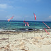 Formentera - flags in the sand