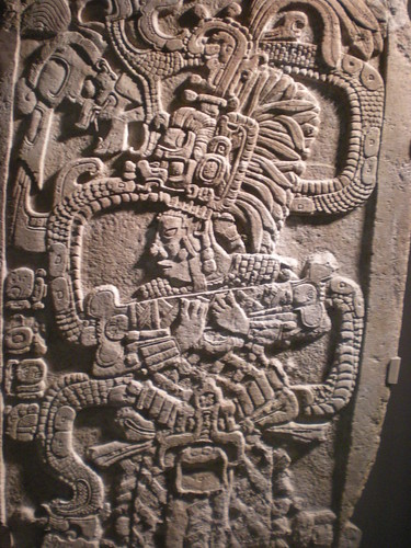 limestone Maya Stele - 761 AD - Mexico Guatemala or Belize