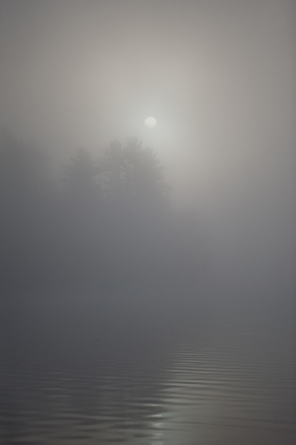 Morning fog over the Windigo lake