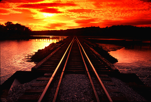 New Hampshire Tracks@sunset
