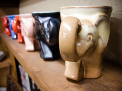 elephant mugs on parade