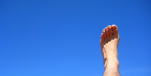 foot and sky