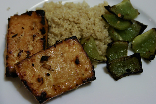 Grilled Tofu with Peppers and Quinoa