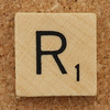 Wood Scrabble Tile R