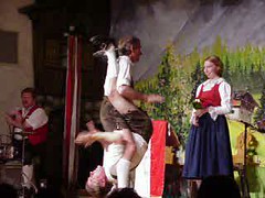 Austrian theater guys spank each other inverted. In lederhosen, mind you... (video)