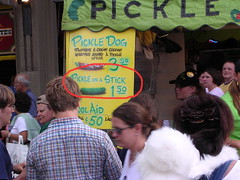 Pickles on a stick