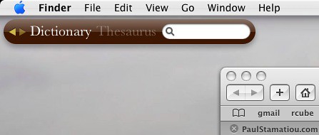 widget on desktop