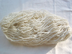 5: White Coopworth - larger, plied