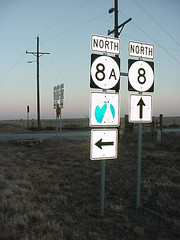 Highway 8 and Cheyenne ~Arapaho Trail Sign