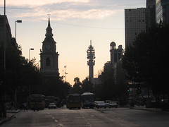 Santiago skyline sunset