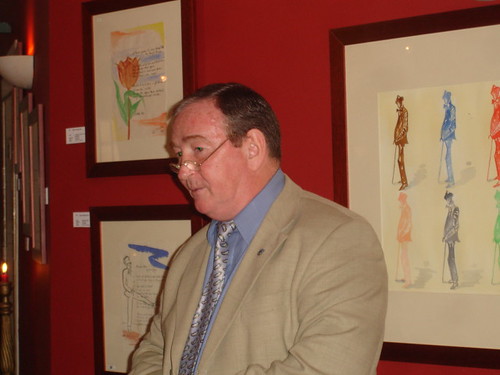 Speaking about James Joyce at the opening of a recent exhibition.