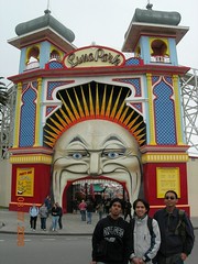 Luna Park kat St Kilda Beach, Melbourne, Australia