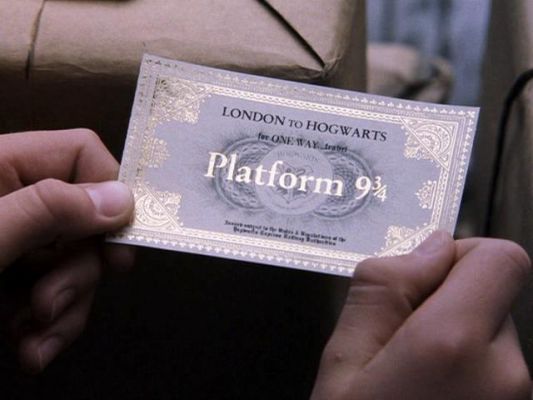 Harry Potter Zugticket von London nach Hogwarts Express Platform 9 3/4  Replica 