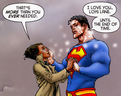 Superman says goodbye to Lois