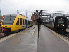 Trains at Helsingor, Denmark