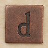 Copper Square Letter d