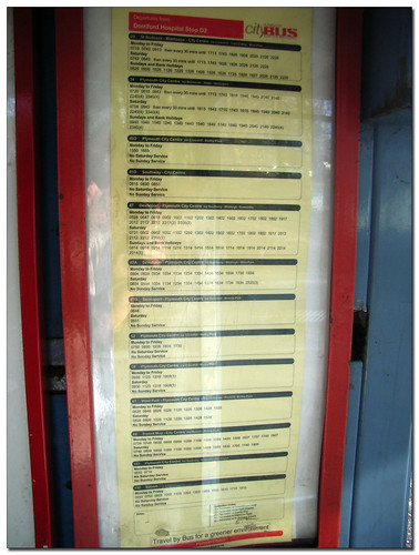 Citybus timetable display