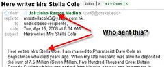 Stella's Cancer and Charity E-Mail