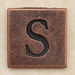 Copper Square Letter S