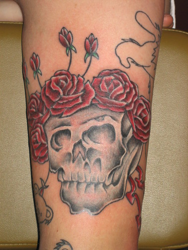 purple rose tattoo. Tags: roses tattoo skull
