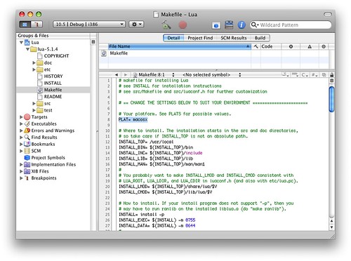 Make changes to the Makefile for OS X
