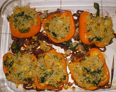 Peppers STuffed w/ Quinoa & spinach