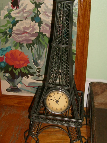 eiffel tower clock and paint by number