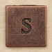 Copper Square Letter s